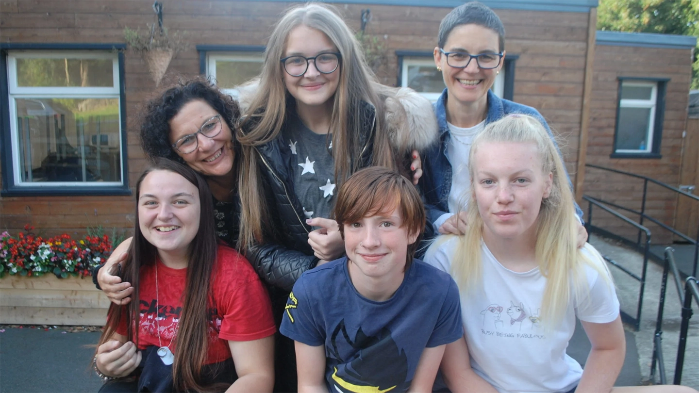 group of happy teens