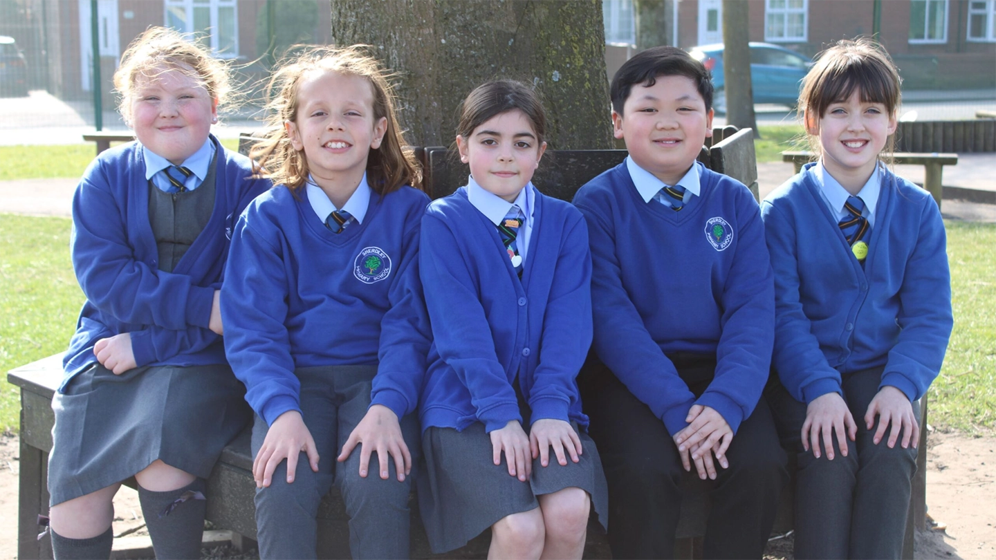 group of Sherdley Primary School students