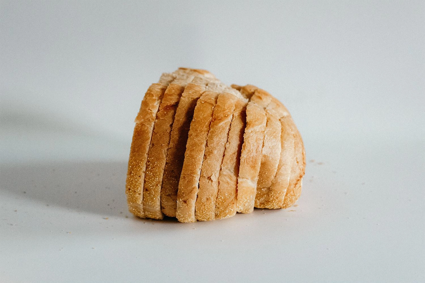 sliced bread on a grey background