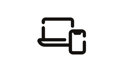 Icon of a laptop and smartphone